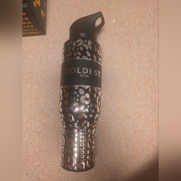 Coldest Black and Silver Leopard Print Bottle - Picture 1 of 1